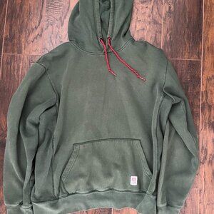 Topo Design Green Hoodie Red Strings Size X-Large Outdoors